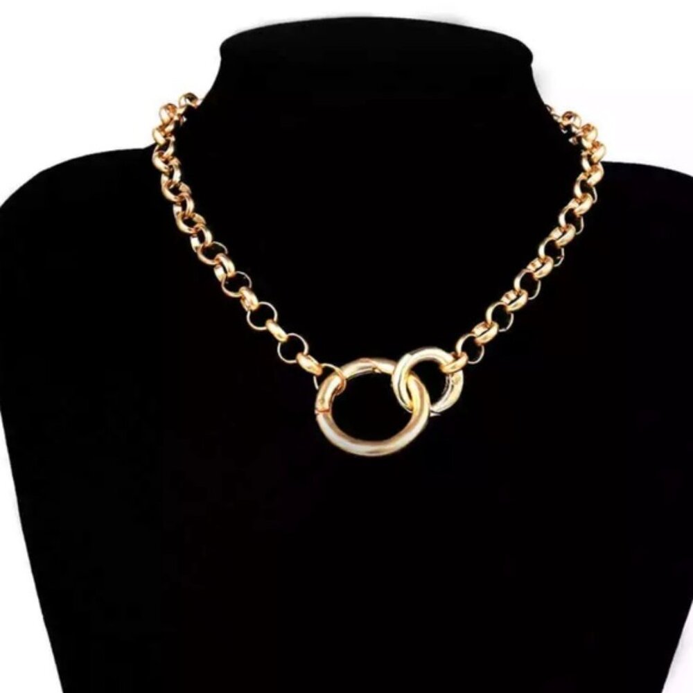 NEW 18K GOLD INGEMARK CHOKER NECKLACE - Picture 2 of 5